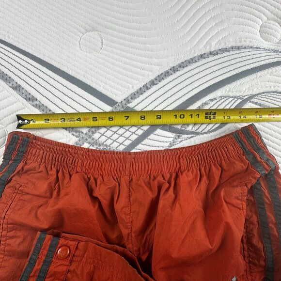 VTG Adidas Lined Windbreaker Pants Mens M Orange Y2K Tear Away Track - Picture 4 of 11